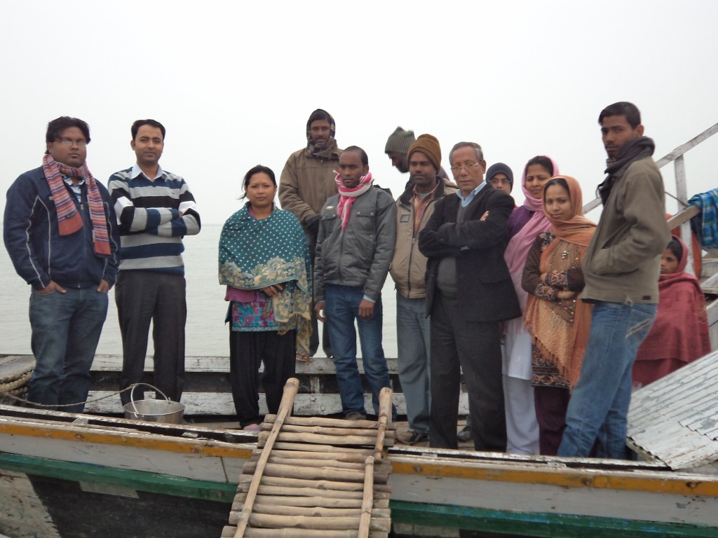 The DPM NRHM (second from left) with the Barpeta Boat Clinic Unit II team led by DPO Sapna Das