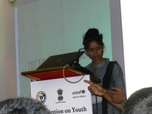 Rumi Naik addressing the convention