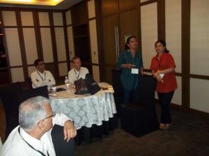 Bhasati Goswami (right) at the introductory session 