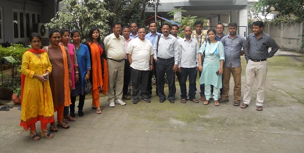 Alok Vajpeyi with C-NES ground staff from the five C-NES PFI operated districts and regional office, Guwahati