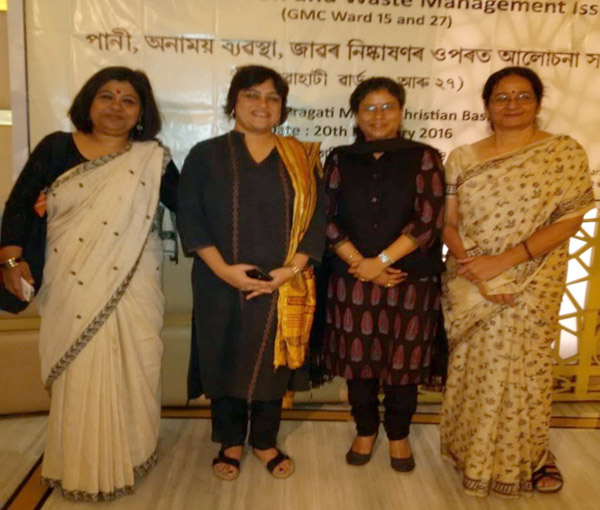 (From left )Dr Monica Banerjee, Director, Programmes,NFI, Sathyashree Goswami, NFI, Bhaswati Goswami ,C-NES, Prof. Joshomayee Devi, Executive Director FST, Guwahati 