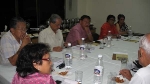 The meeting of Trust and Advisory council on 27th July
evening. 
 Seen here Trustees :(l to r)  Patricia M,  Mr. Niketu Iralu, Mr. MP Bezbaruah and Mr. PD Rai (AC member, M), who was a special invitee to the  meeting