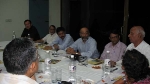 The Trust and Advisory council meeting on 27th July evening; the meeting discussed the progress of the various projects as well as concerns and challenges before the team. Seen here at the meeting : ( r to l) Chaman Lal, Trustee Jayanta Bhattacharya, PTI, AC member , MT Sanjoy Hazarika, Dileep Chandan,Prof Udayon Misra and Pradip Phanjoubam, editor of Imphal Free Press, all AC members at a discussion