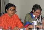 Dr. Suman Sahai (left)and Ms Preeti Gill, AC members at the meeting