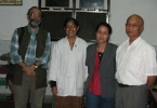 Dr. Sandi Syiem( right) and his senior medical staff at a dinner provided to the inmates of San-Ker rehabiltiation Centre in Shillong which Sandi, a member of the C-NES AdvisoryCouncil runs, for those suffering from mental and other challenges.There are 124 residents in the centre Sanjoy Hazarika is also a member of the Board of Trustees of San-Ker,