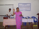 District Programme Manager, NRHM, Dibrugarh, Manisha Borgohain addressing Ashas and ANMs at the PFI training