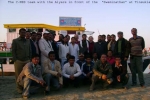 The Team with the Aiyars near the â€œSwaminathanâ€ at Tinsukia.