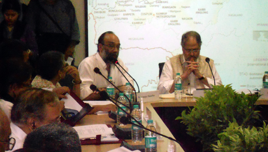 Prof. Sanjoy Hazarika Giving Introduction To The Discussion While Mr. Najeeb Jung, IAS, Vice Chancellor, Jamia Millia, Listening Attentively