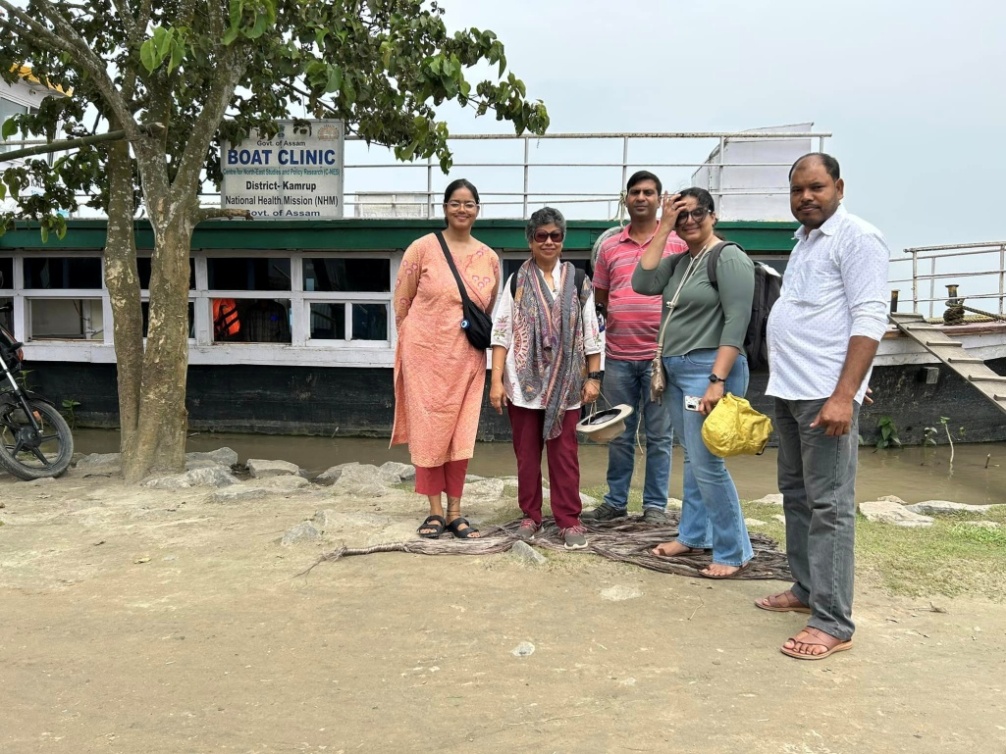 The Visitors With C-NES Members Before Boarding The Kamrup Boat Clinic – SB Kaliyani